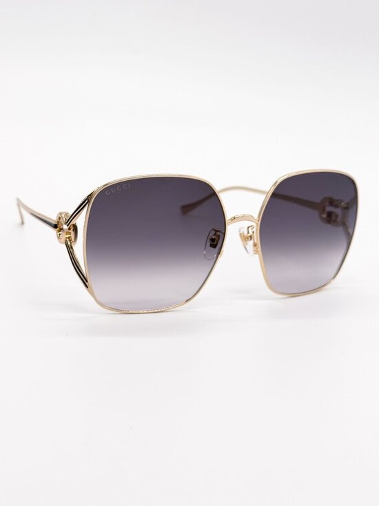 NEW GUCCI SUNGLASSES GG1323S 001 GOLD/GRAY OVERSIZED WOMEN GUCCI EYEWEAR main image 7